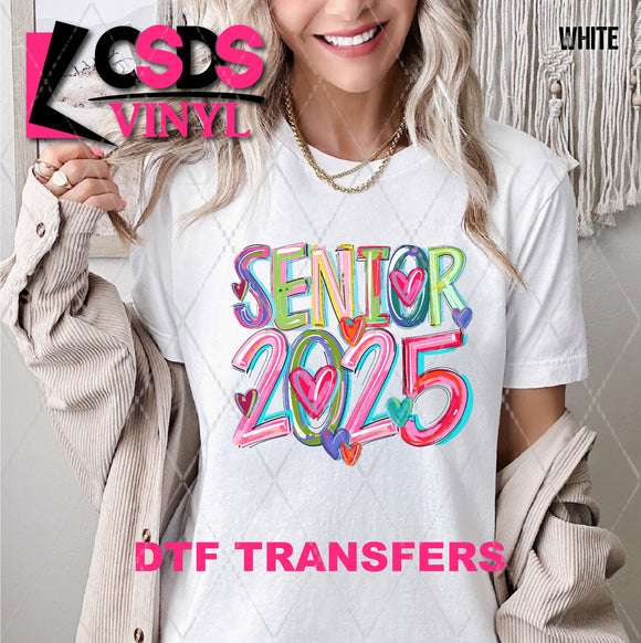 DTF Transfer - DTF009380 Senior 2025 Colorful Brushstrokes