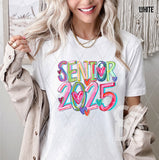 DTF Transfer - DTF009380 Senior 2025 Colorful Brushstrokes