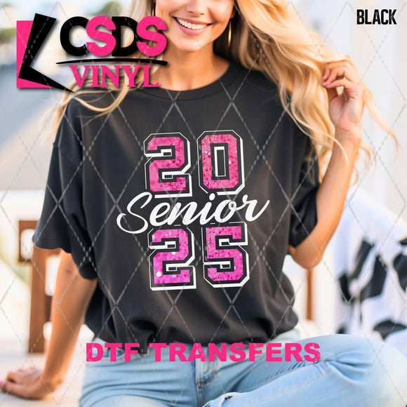 DTF Transfer - DTF009398 Senior 2025 Pink and White Varsity