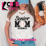 DTF Transfer - DTF009415 Senior Mom Class of 2025 Baseball
