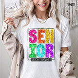 DTF Transfer - DTF009436 Senior Class of 2025 Faux Sequin/Embroidery
