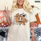 DTF Transfer - DTF009458 Fall Floral Jack-o-lantern