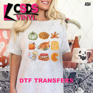 DTF Transfer - DTF009480 Watercolor Fall Grid