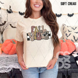 DTF Transfer - DTF009529 Fall Vibes Checkered Strip Dark