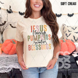 DTF Transfer - DTF009537 Jesus Flannels Pumpkins Sweaters Blessings