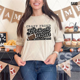 DTF Transfer - DTF009625 Crazy Proud Football Mom Always Loud