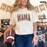 DTF Transfer - DTF009628 Mama Football Word Art Arched Varsity