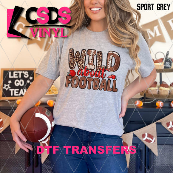 DTF Transfer - DTF009651 Wild about Football Leopard