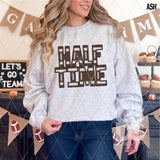 DTF Transfer - DTF009654 Half Time Football Word Art Faux Embroidery