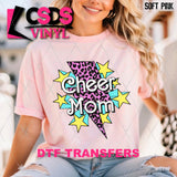 DTF Transfer - DTF009658 Cheer Mom Leopard Lightning Bolt