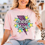 DTF Transfer - DTF009658 Cheer Mom Leopard Lightning Bolt