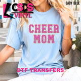 DTF Transfer - DTF009673 Cheer Mom Faux Chenille Hot Pink