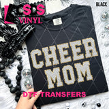 DTF Transfer - DTF009674 Cheer Mom Faux Chenille White