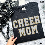 DTF Transfer - DTF009674 Cheer Mom Faux Chenille White