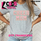 DTF Transfer - DTF009675 Cheer Mom Faux Chenille Pink