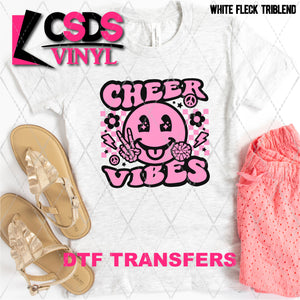 DTF Transfer - DTF009676 Cheer Vibes Smile Pink