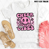 DTF Transfer - DTF009676 Cheer Vibes Smile Pink