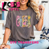 DTF Transfer - DTF009679 Cheer Colorful Scribble Letters