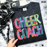 DTF Transfer - DTF009685 Cheer Coach Colorful Brushstrokes