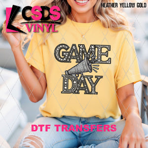 DTF Transfer - DTF009688 Game Day Megaphone Faux Rhinestones