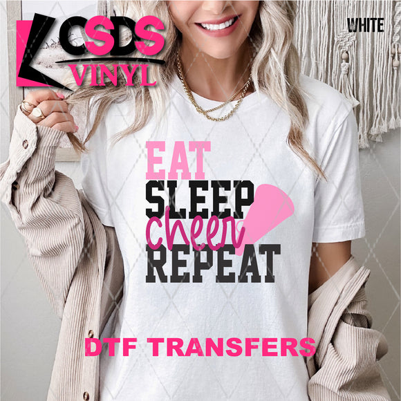 DTF Transfer - DTF009701 Eat Sleep Cheer Repeat