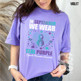 DTF Transfer - DTF009709 In September We Wear Teal Purple Suicide Awareness