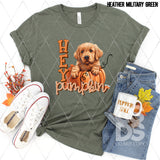 DTF Transfer - DTF009732 Hey Pumpkin Golden Retriever