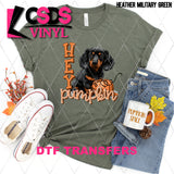 DTF Transfer - DTF009733 Hey Pumpkin Dachshund