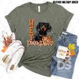 DTF Transfer - DTF009733 Hey Pumpkin Dachshund