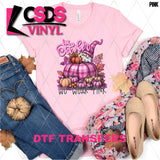 DTF Transfer - DTF009746 In October We Wear Pink Pumpkin Gnome