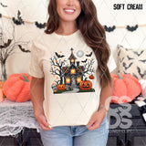 DTF Transfer - DTF009761 Halloween House Faux Embroidery