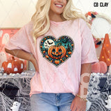 DTF Transfer - DTF009765 Halloween Heart 2 Faux Embroidery