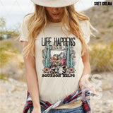 DTF Transfer - DTF009788 Life Happens Bourbon Helps