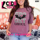 DTF Transfer - DTF009798 Spooky Ghoul Bat Faux Embroidery/Glitter