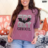 DTF Transfer - DTF009798 Spooky Ghoul Bat Faux Embroidery/Glitter