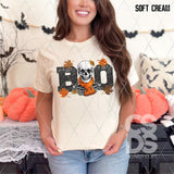 DTF Transfer - DTF009799 Boo Skeleton Faux Embroidery/Glitter