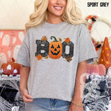 DTF Transfer - DTF009800 Boo Jack O Lantern Faux Embroidery/Glitter