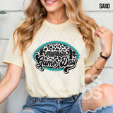 DTF Transfer - DTF009808 Game Day Leopard & Turquoise Football