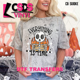 DTF Transfer - DTF009868 Everything is Fine Fire Skeleton