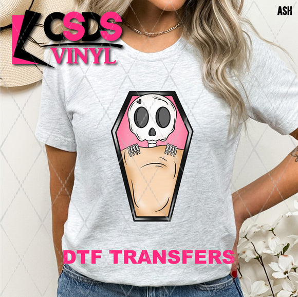 DTF Transfer - DTF009911 It's a Beautiful Day to Leave Me Alone Skeleton Coffin Pocket