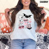 DTF Transfer - DTF009934 Pink Spooky Halloween Collage