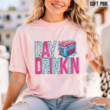 DTF Transfer - DTF009943 Day Drinkin Faux Embroidery