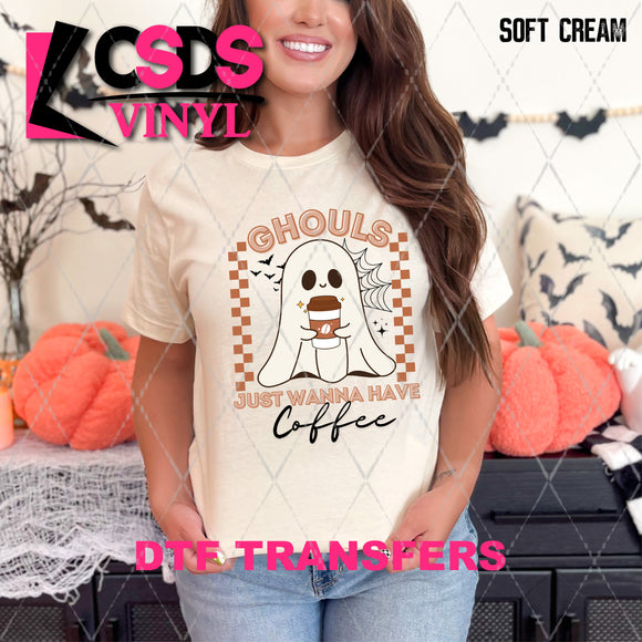 DTF Transfer - DTF009957 Ghouls Just Wanna Have Coffee