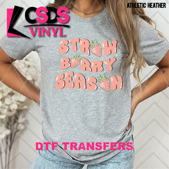 DTF Transfer - DTF010086 StrawBerry Season Wavy Word Art