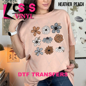 DTF Transfer - DTF010106 Fall Flower Grid