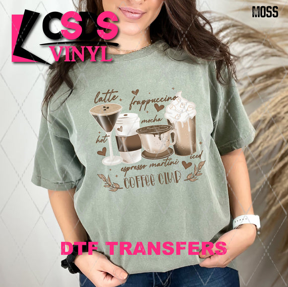 DTF Transfer - DTF010111 Watercolor Coffee Club