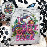 DTF Transfer - DTF010137 I Bite Back Snake Faux Embroidery Pocket