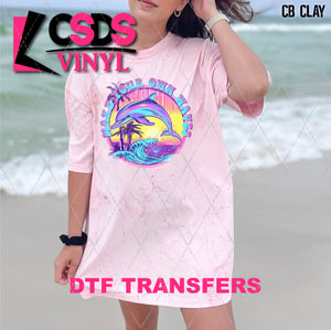 DTF Transfer - DTF010163 Make Your Own Waves Dolphin