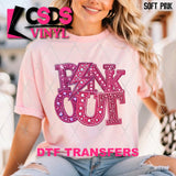 DTF Transfer - DTF010184 Pink Out Pink Faux Rhinestones