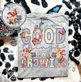 DTF Transfer - DTF010191 Good Things are Growing Faux Embroidery